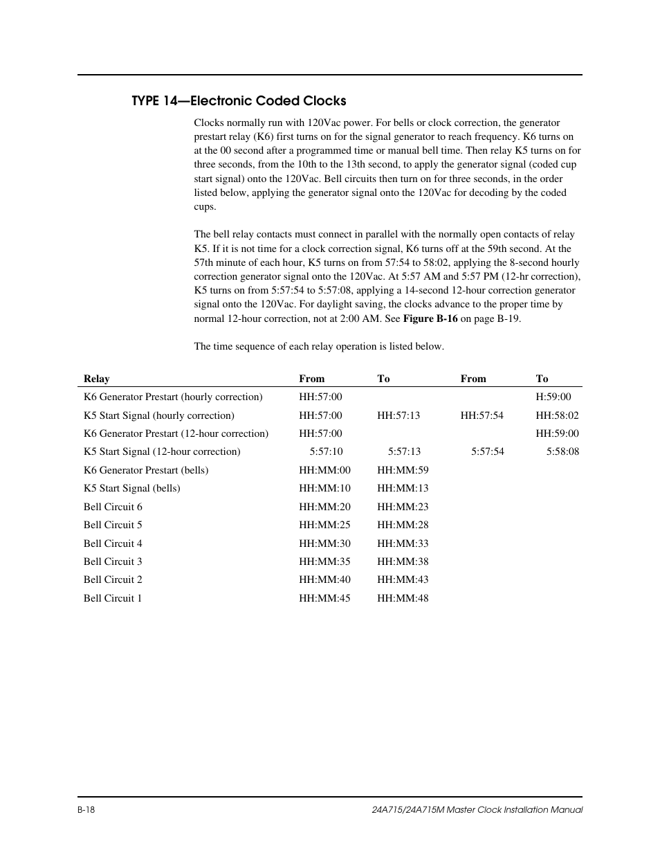 B-18 | Lathem Dukane 24A715 User Manual | Page 60 / 86