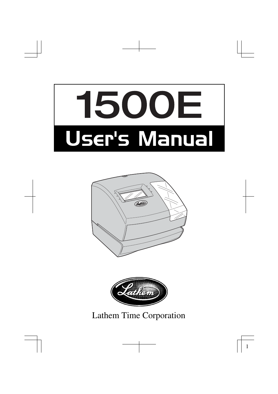 Lathem 1500E User Manual | 36 pages