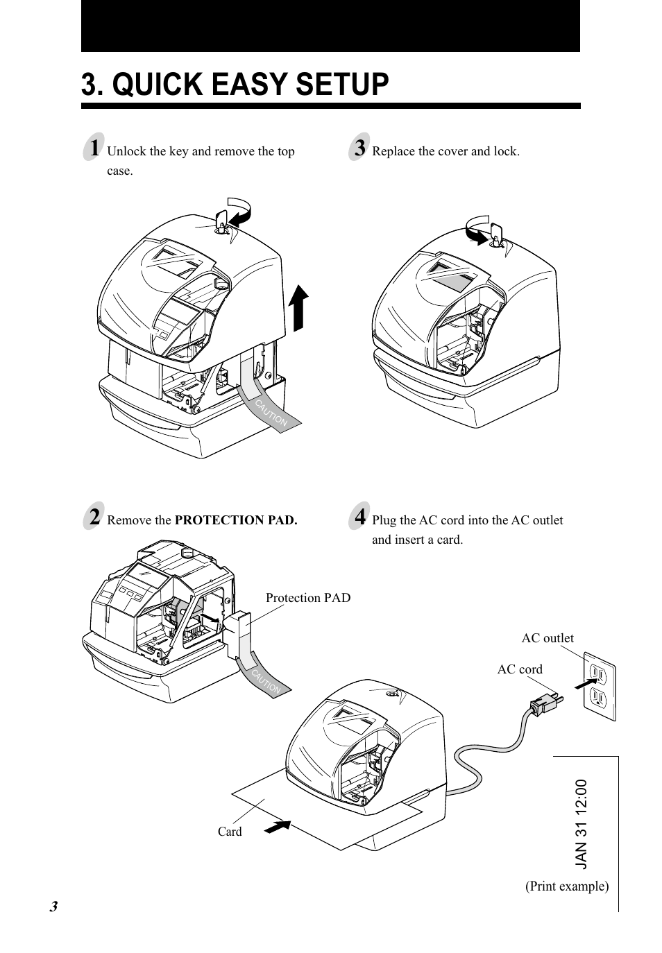 Quick easy setup | Lathem 5000E Plus User Manual | Page 8 / 62