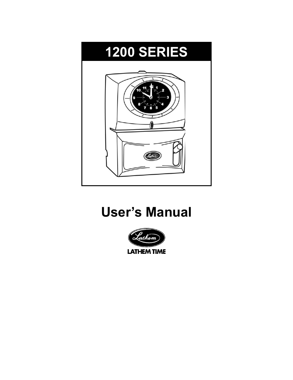 Lathem 1200 Series User Manual | 12 pages