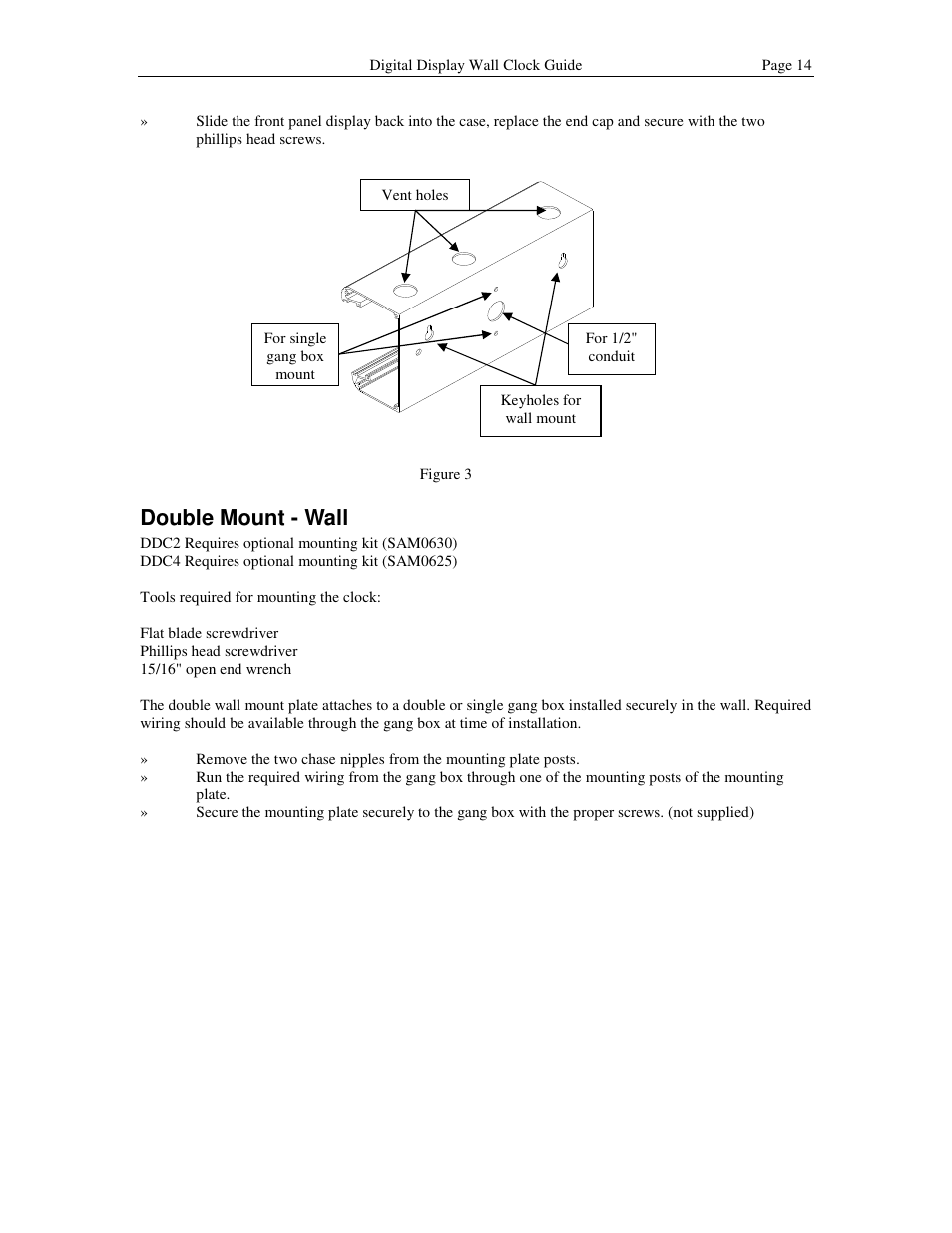 Double mount - wall | Lathem DDC2 User Manual | Page 20 / 63