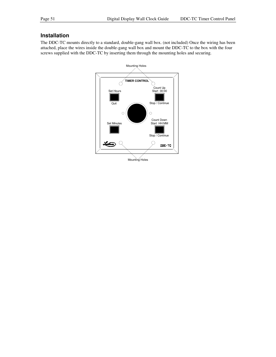 Installation | Lathem DDC2 User Manual | Page 57 / 63