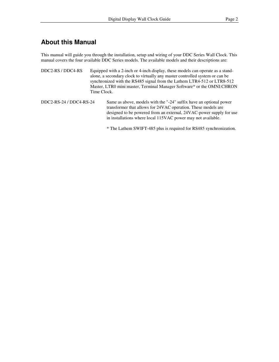 About this manual | Lathem DDC2 User Manual | Page 8 / 63