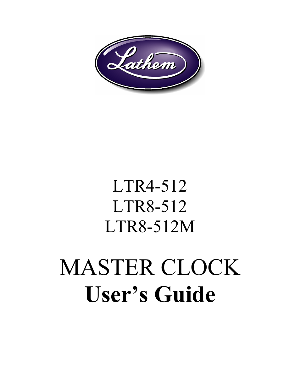 Lathem LTR8-512 User Manual | 23 pages