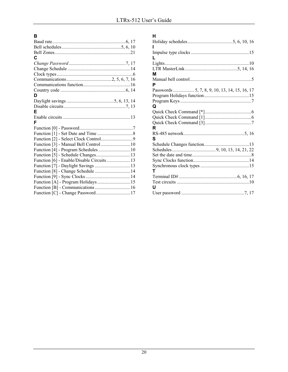 Lathem LTR8-512 User Manual | Page 20 / 23