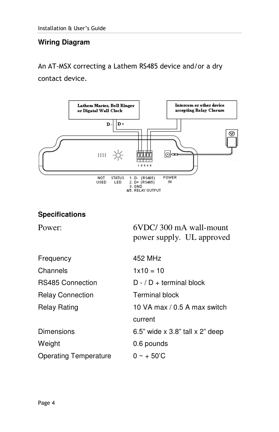 Lathem AirTime AT-MSX User Manual | Page 6 / 7