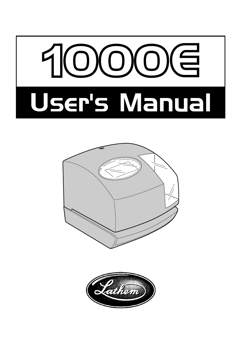 Lathem 1000E User Manual | 31 pages