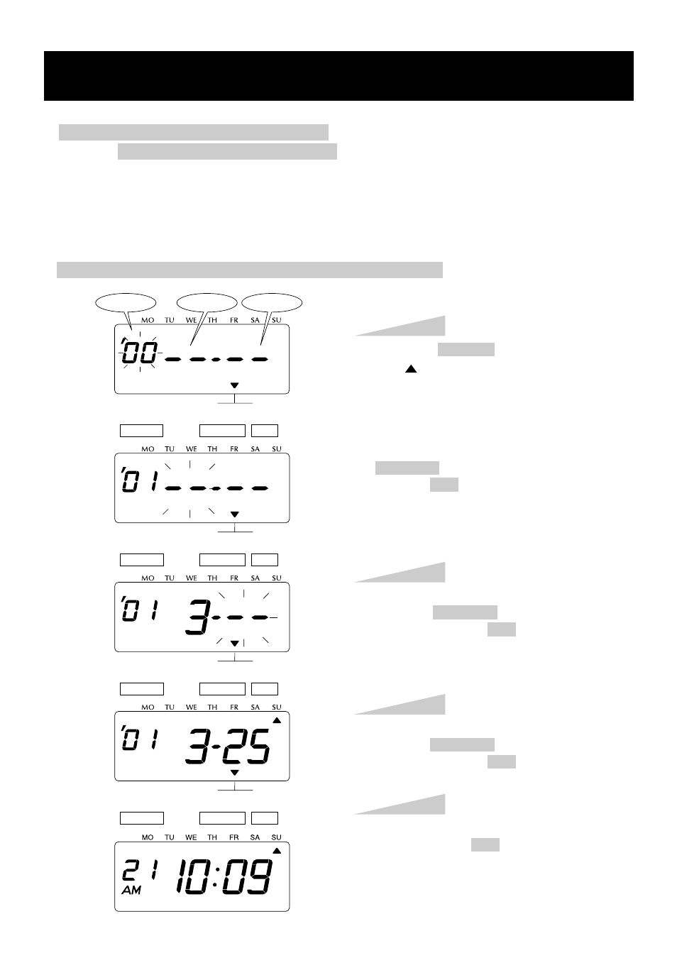 4setting the daylight saving time, Setting the starting date of daylight saving time | Lathem 1000E User Manual | Page 18 / 31