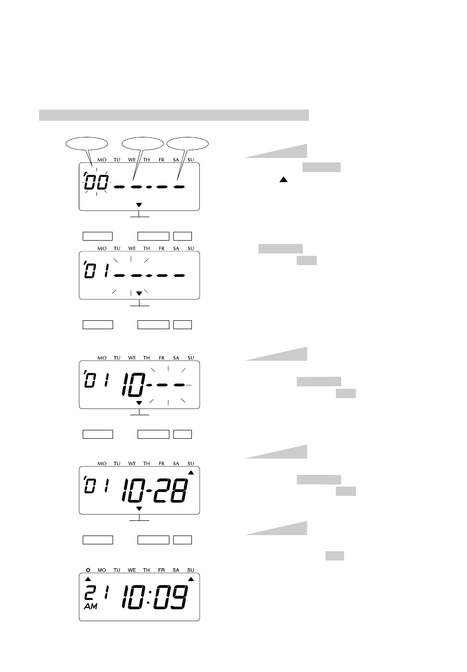 Setting the ending date of daylight saving time | Lathem 1000E User Manual | Page 19 / 31