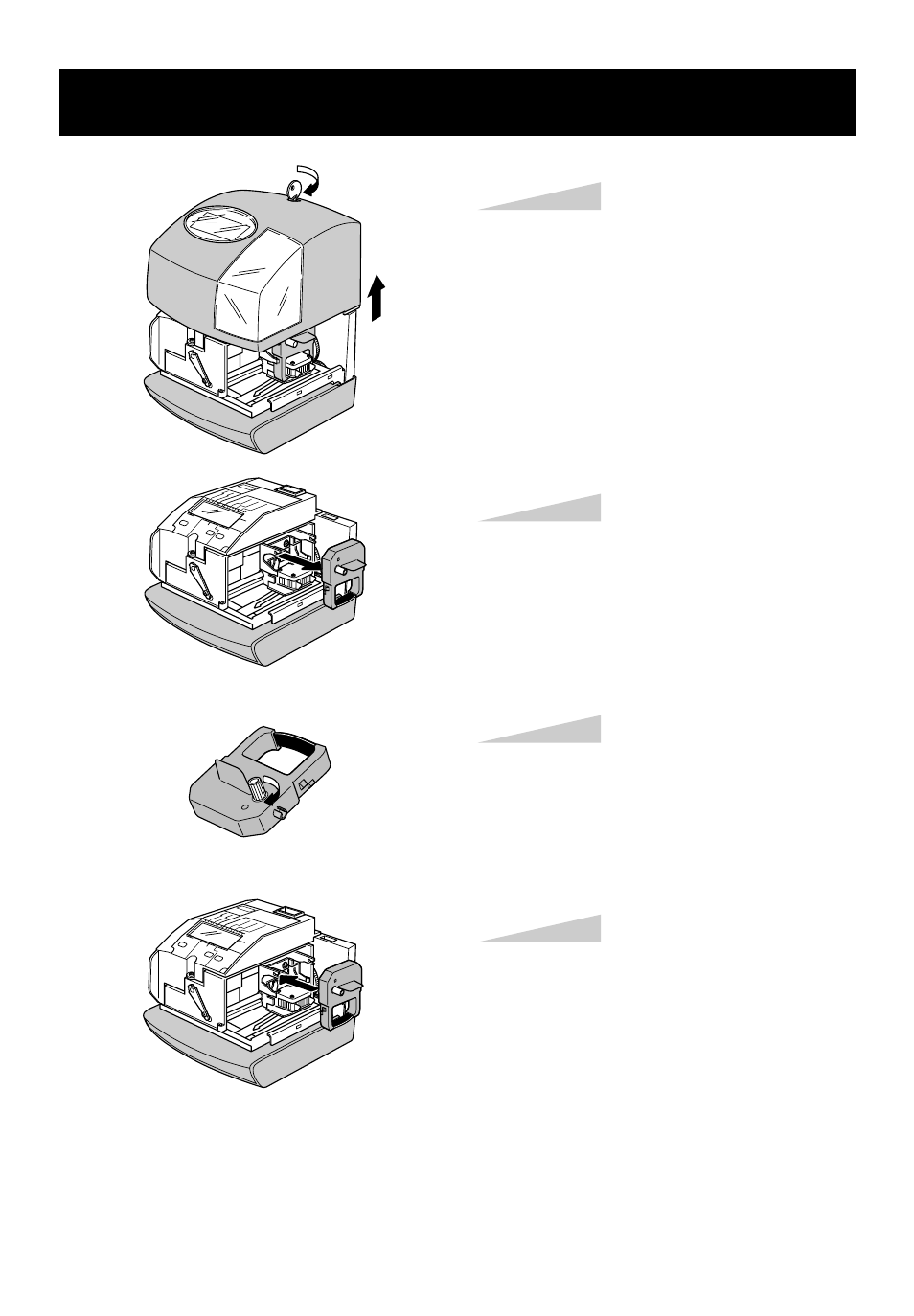 3replacing the ribbon cassette | Lathem 1000E User Manual | Page 27 / 31