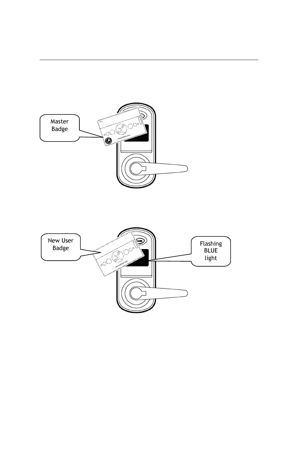 Adding a user badge | Lathem LX100 User Manual | Page 11 / 32