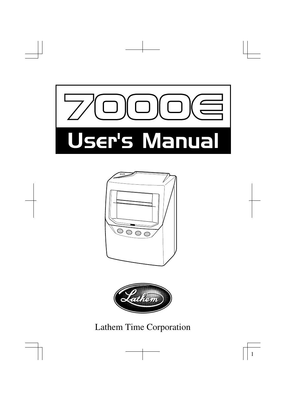 Lathem 7000E User Manual | 44 pages