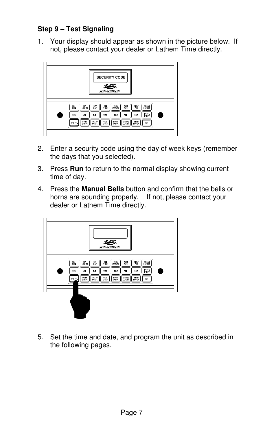 Lathem Sonachron DWA-S User Manual | Page 10 / 28