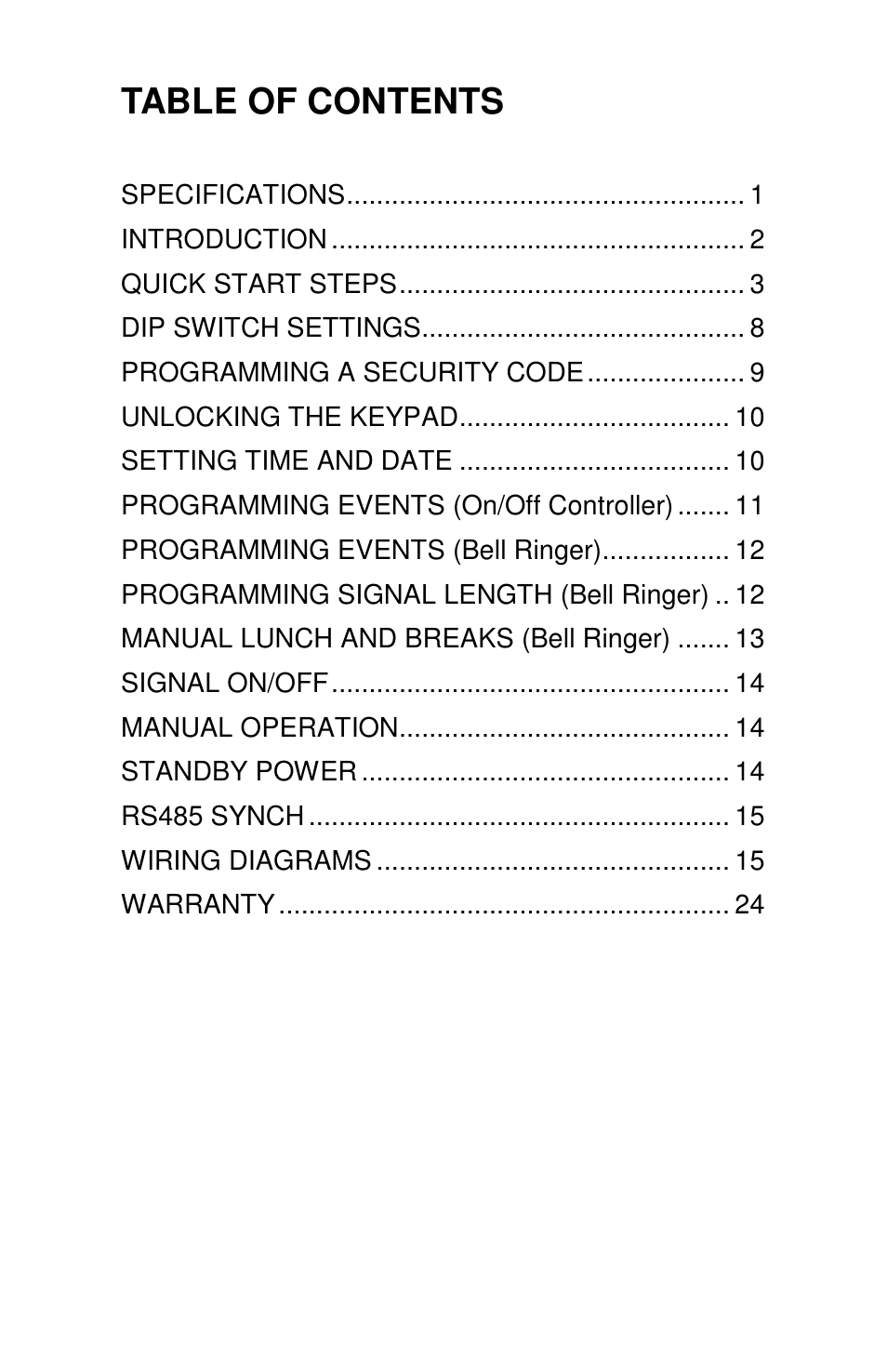 Lathem Sonachron DWA-S User Manual | Page 3 / 28