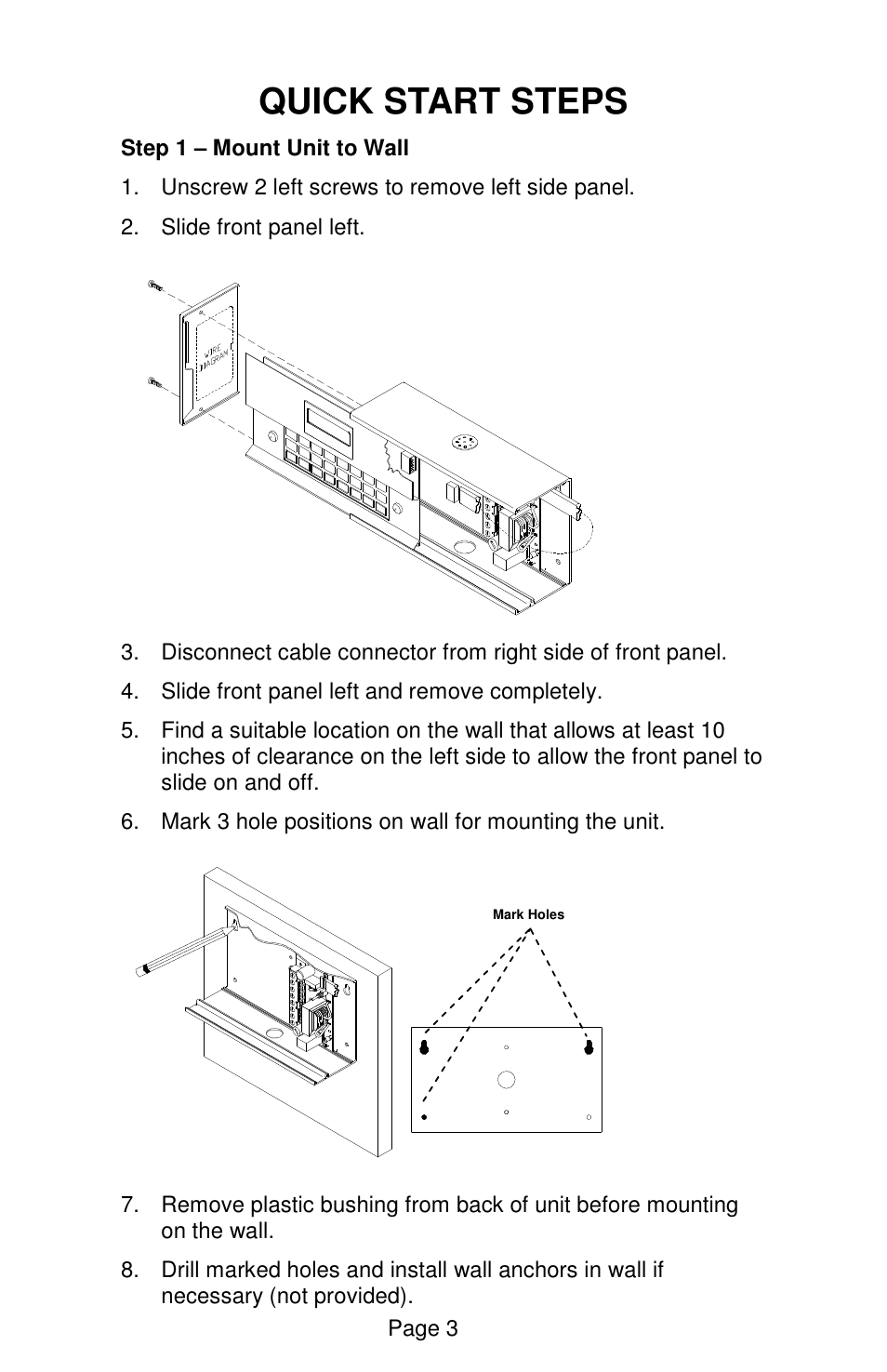 Quick start steps | Lathem Sonachron DWA-S User Manual | Page 6 / 28