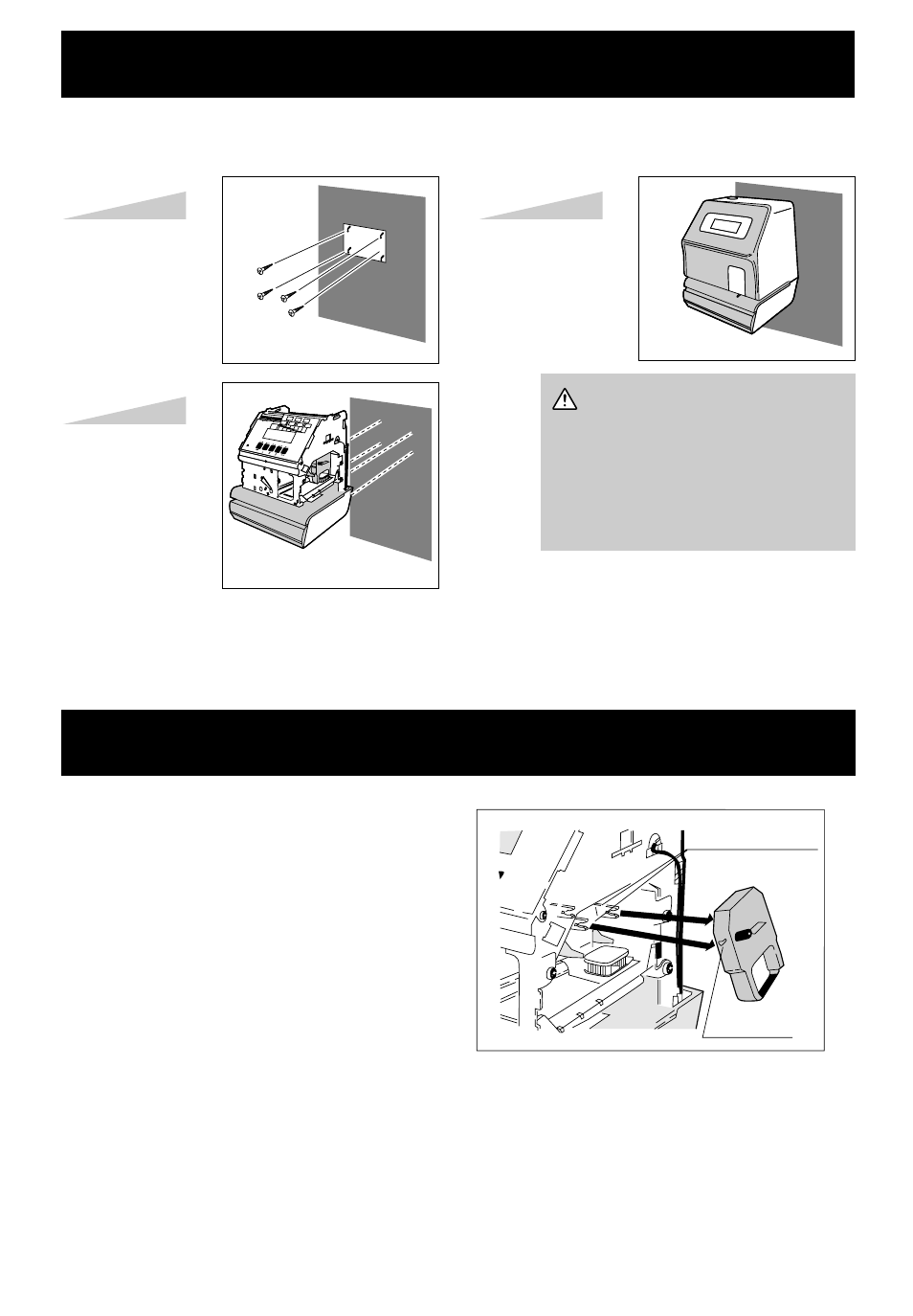 Wall mounting replacing ribbon cassette | Lathem 5000E User Manual | Page 20 / 23