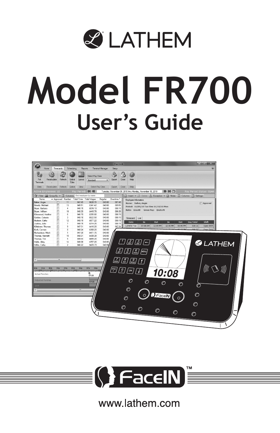 Lathem FR700 User Manual | 105 pages