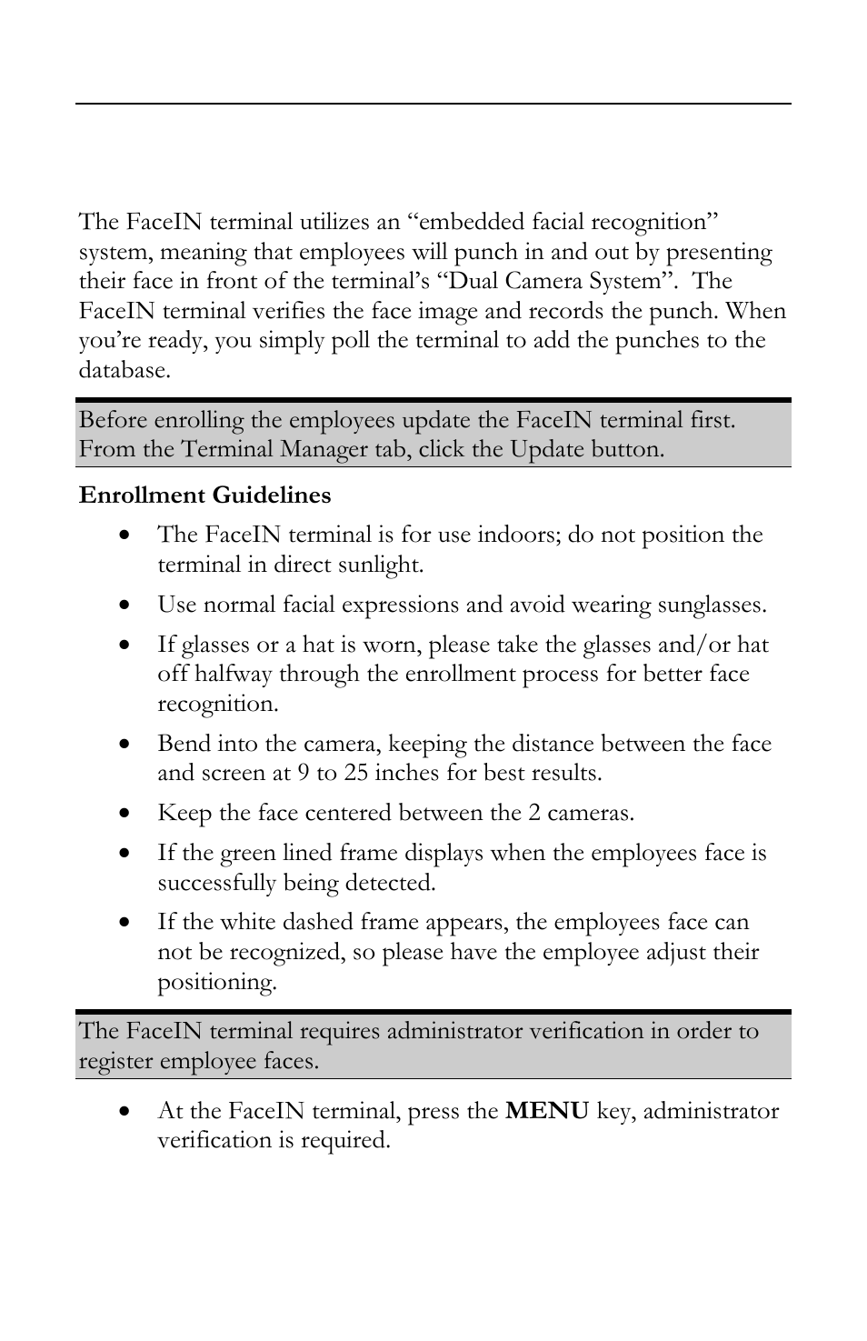 Enrolling employees at the terminal | Lathem FR700 User Manual | Page 23 / 105