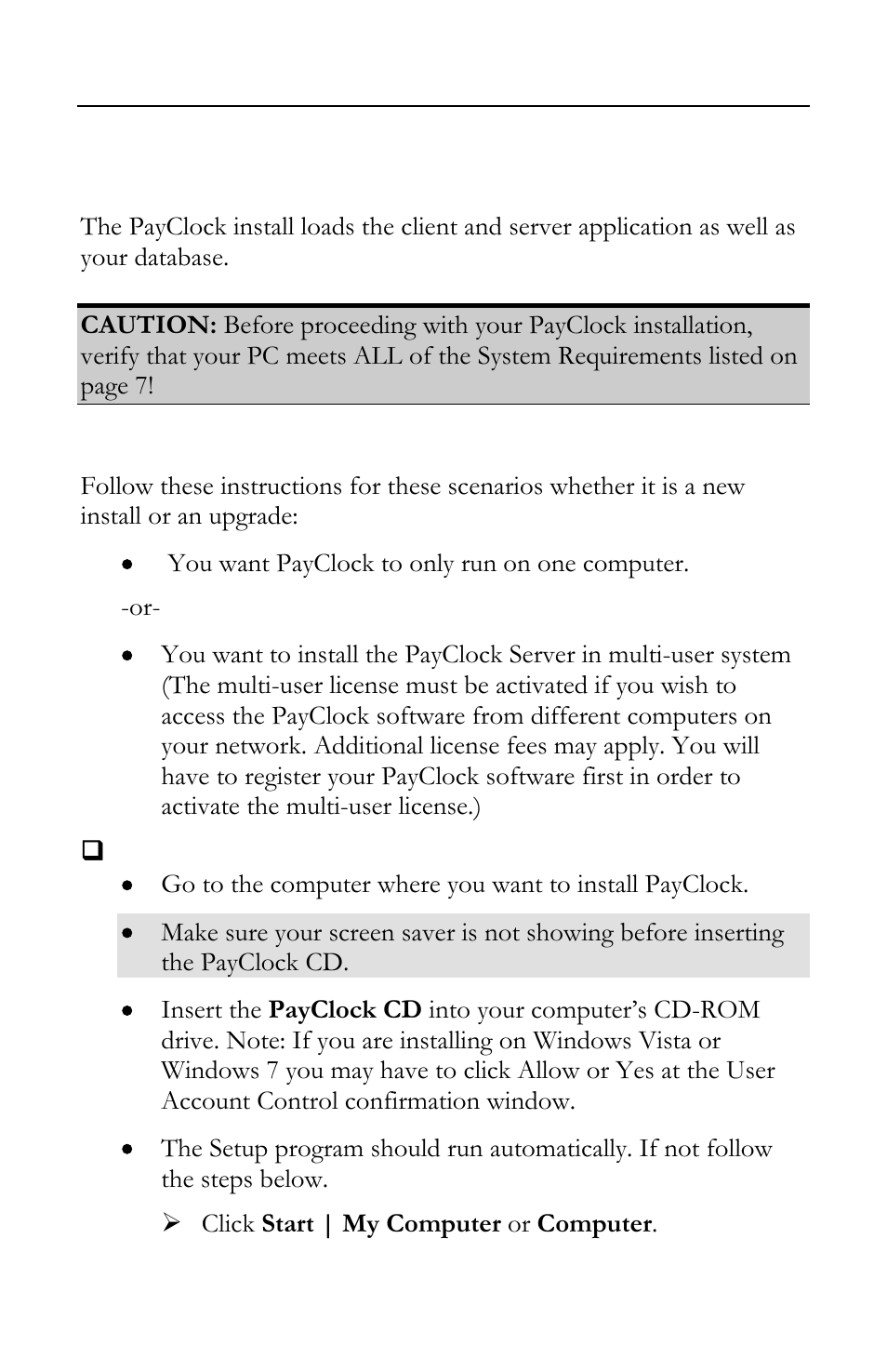 Install the payclock software, Standard install | Lathem FR700 User Manual | Page 32 / 105