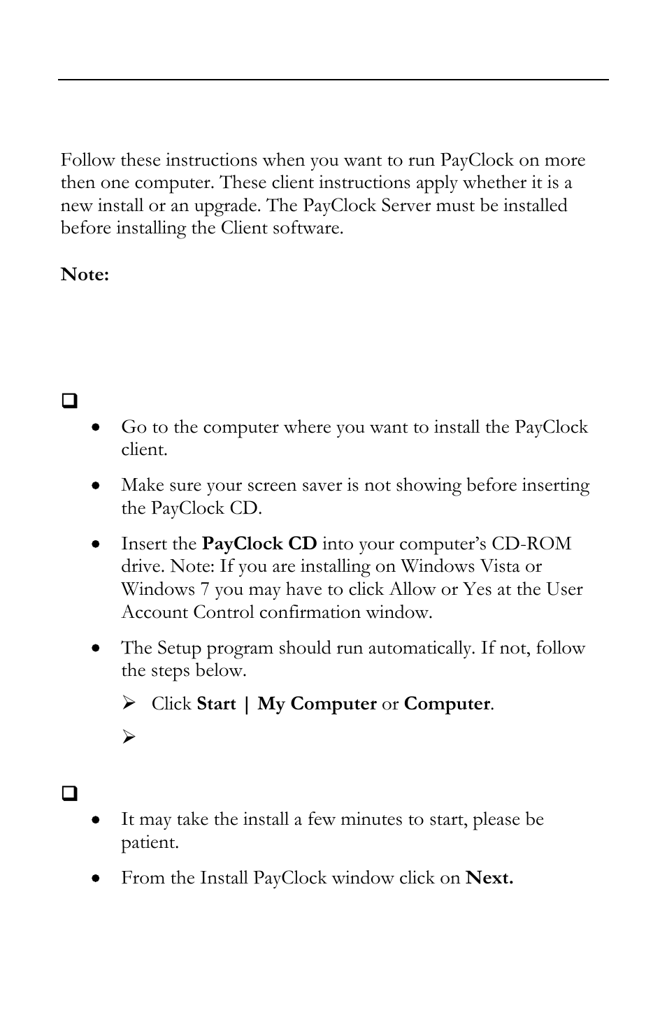 Client installation in a multi-user system | Lathem FR700 User Manual | Page 34 / 105