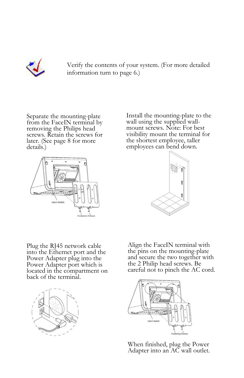 Quick start steps, Terminal installation | Lathem FR700 User Manual | Page 5 / 105