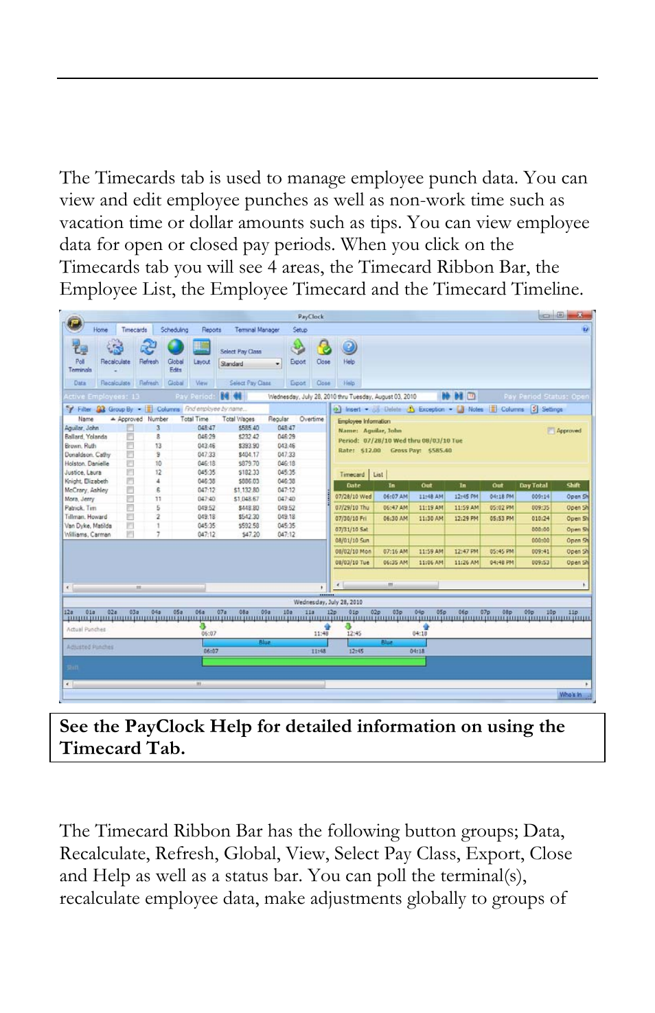 Editing timecards | Lathem FR700 User Manual | Page 53 / 105