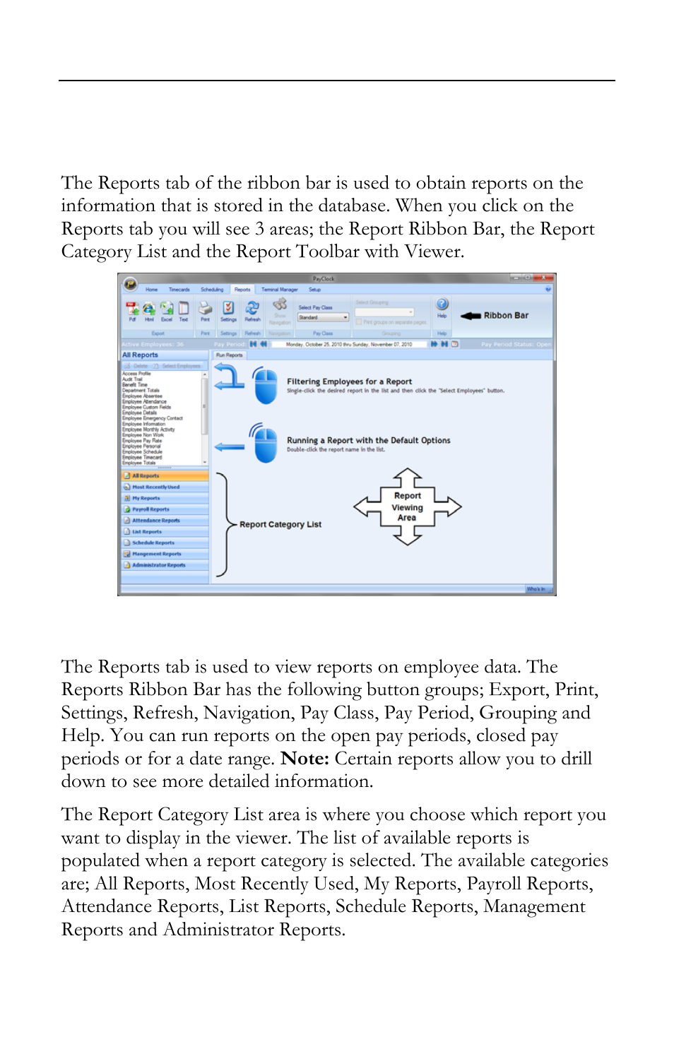 Reports | Lathem FR700 User Manual | Page 72 / 105