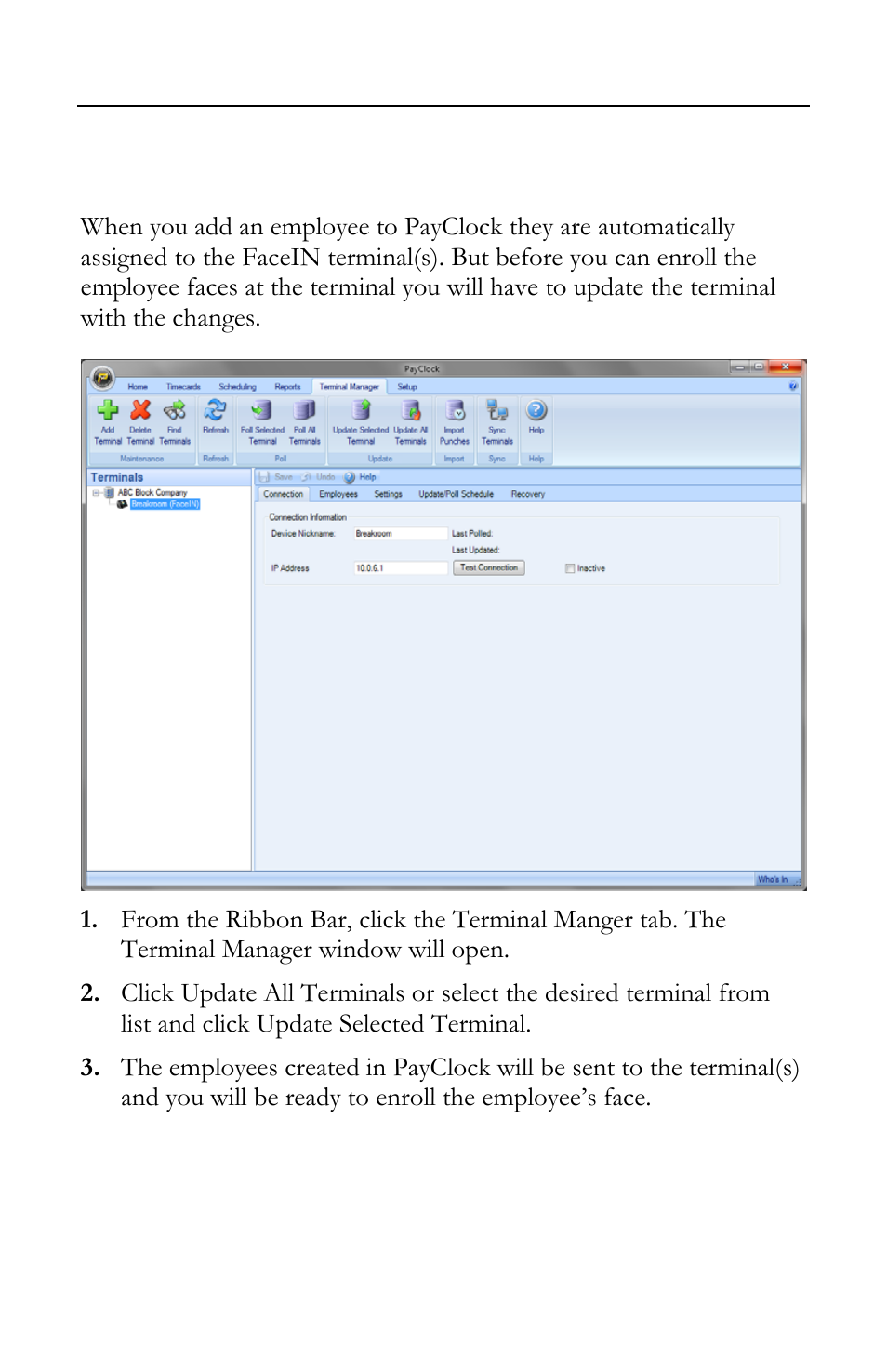 Update the terminal | Lathem FR700 User Manual | Page 79 / 105