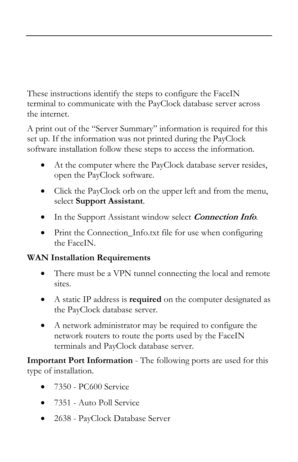 Appendix d - facein wan installation | Lathem FR700 User Manual | Page 95 / 105