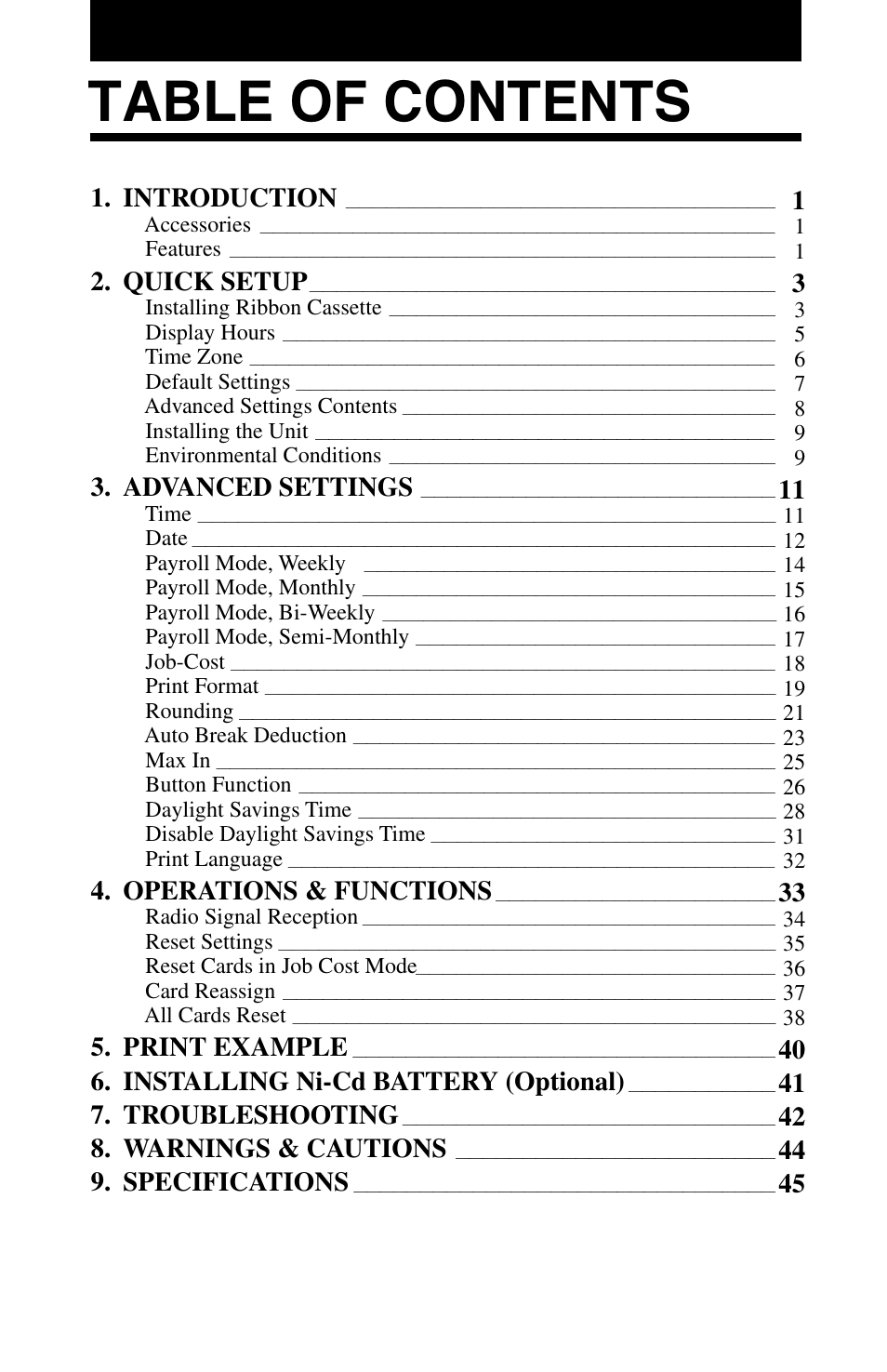 Lathem 7500E User Manual | Page 3 / 50