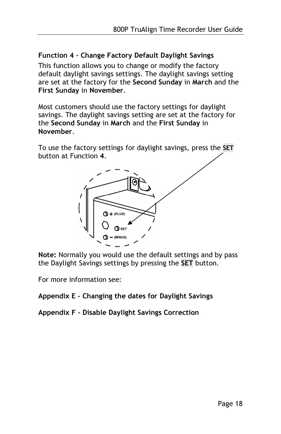 Lathem TRUALIGN TIME RECORDER 800P User Manual | Page 17 / 39