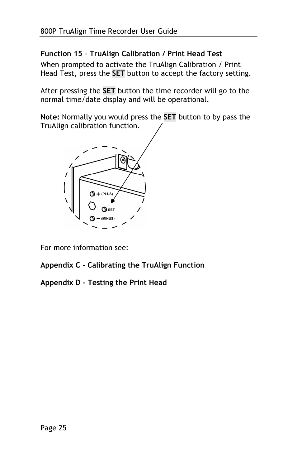 Lathem TRUALIGN TIME RECORDER 800P User Manual | Page 24 / 39