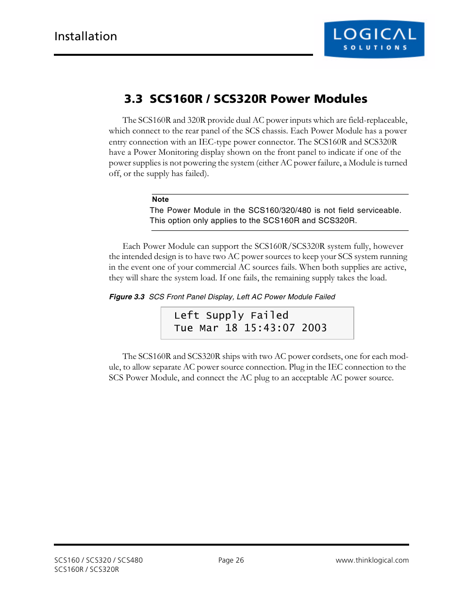 Installation | Logical Solutions Secure Console Servers SCS-R User Manual | Page 26 / 90
