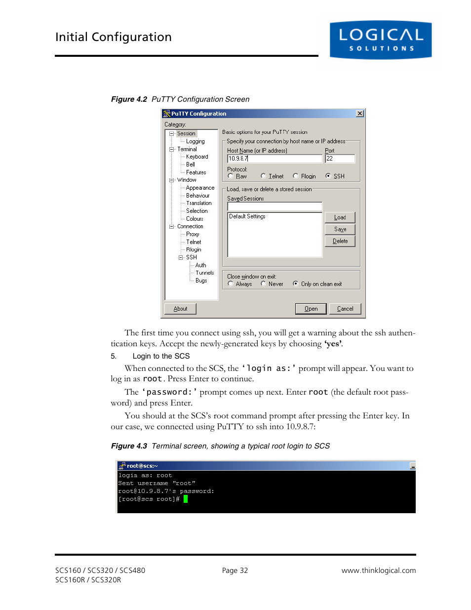 Initial configuration | Logical Solutions Secure Console Servers SCS-R User Manual | Page 32 / 90
