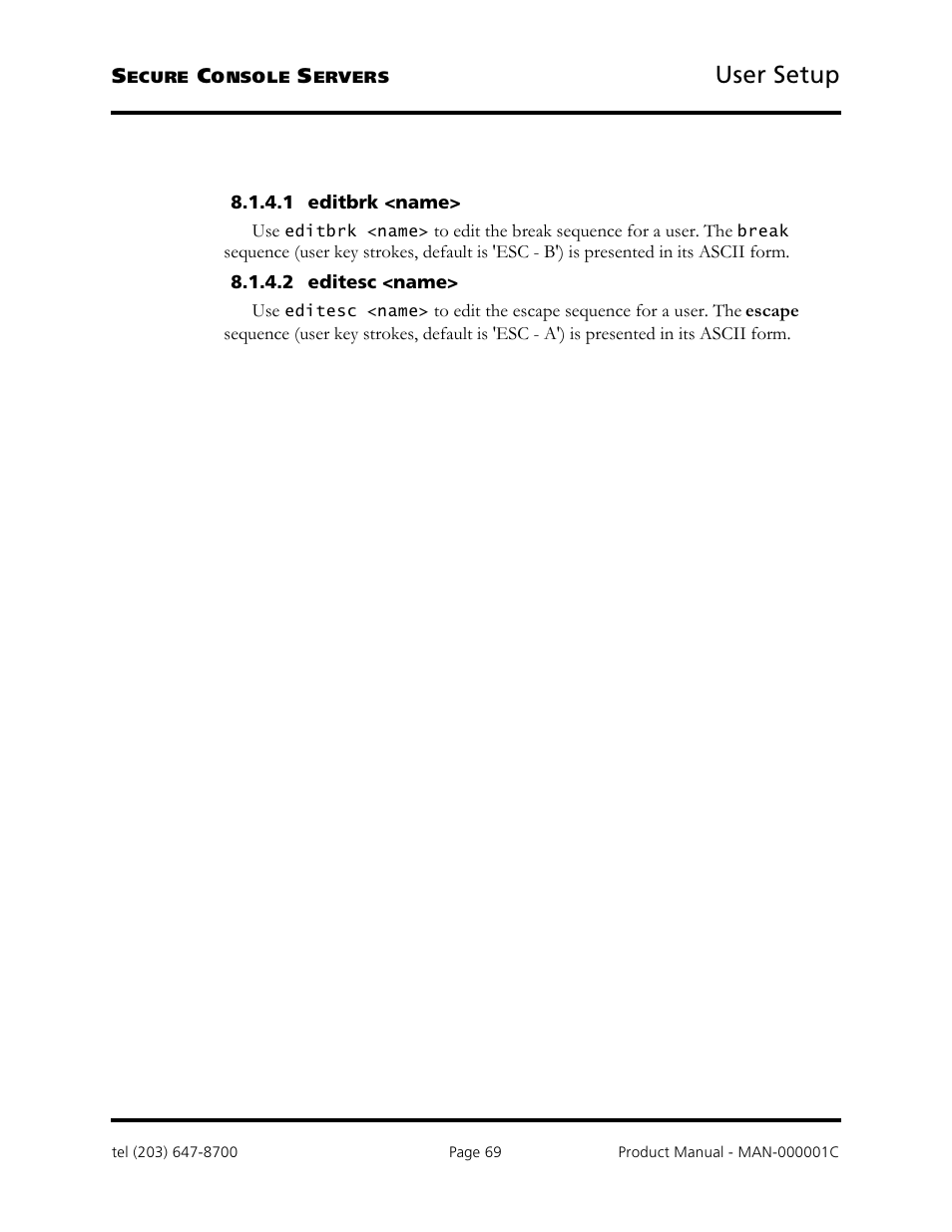 User setup | Logical Solutions Secure Console Servers SCS-R User Manual | Page 69 / 90
