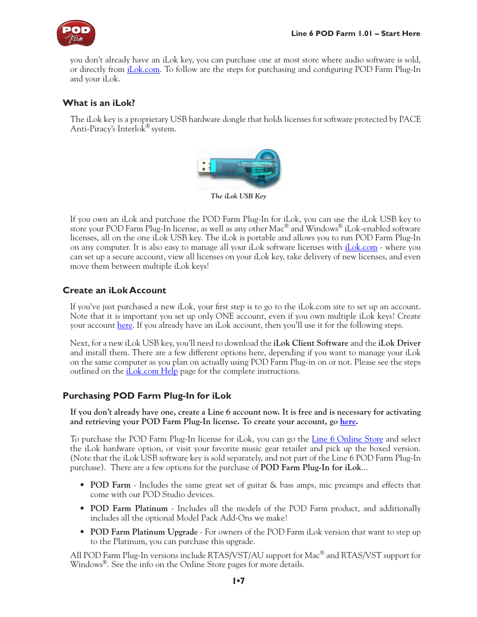 Line 6 POD Farm UX1 User Manual | Page 10 / 177