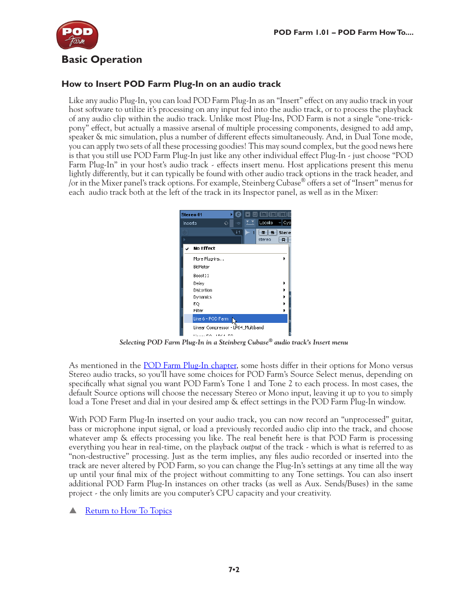 Basic operation •2, Basic operation | Line 6 POD Farm UX1 User Manual | Page 130 / 177