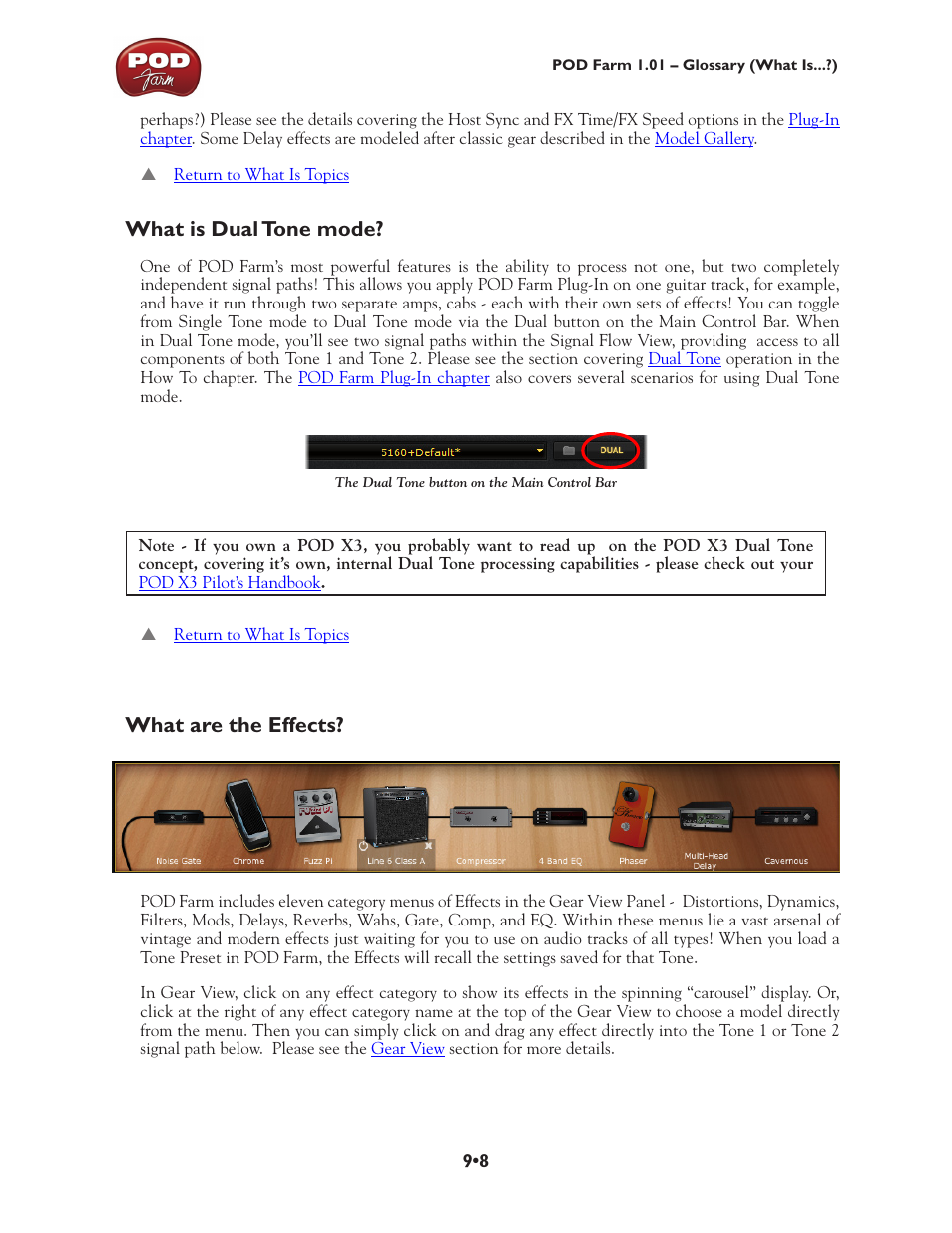 What is dual tone mode, What are the effects | Line 6 POD Farm UX1 User Manual | Page 160 / 177