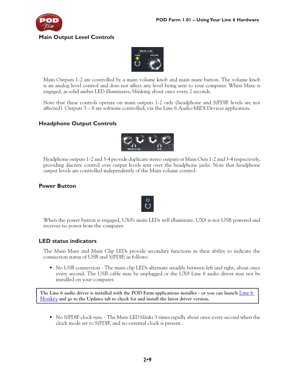 Line 6 POD Farm UX1 User Manual | Page 23 / 177