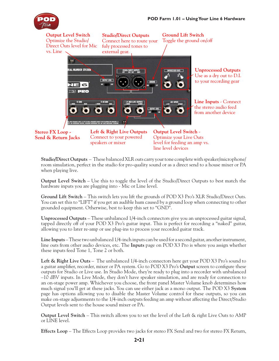 Line 6 POD Farm UX1 User Manual | Page 35 / 177