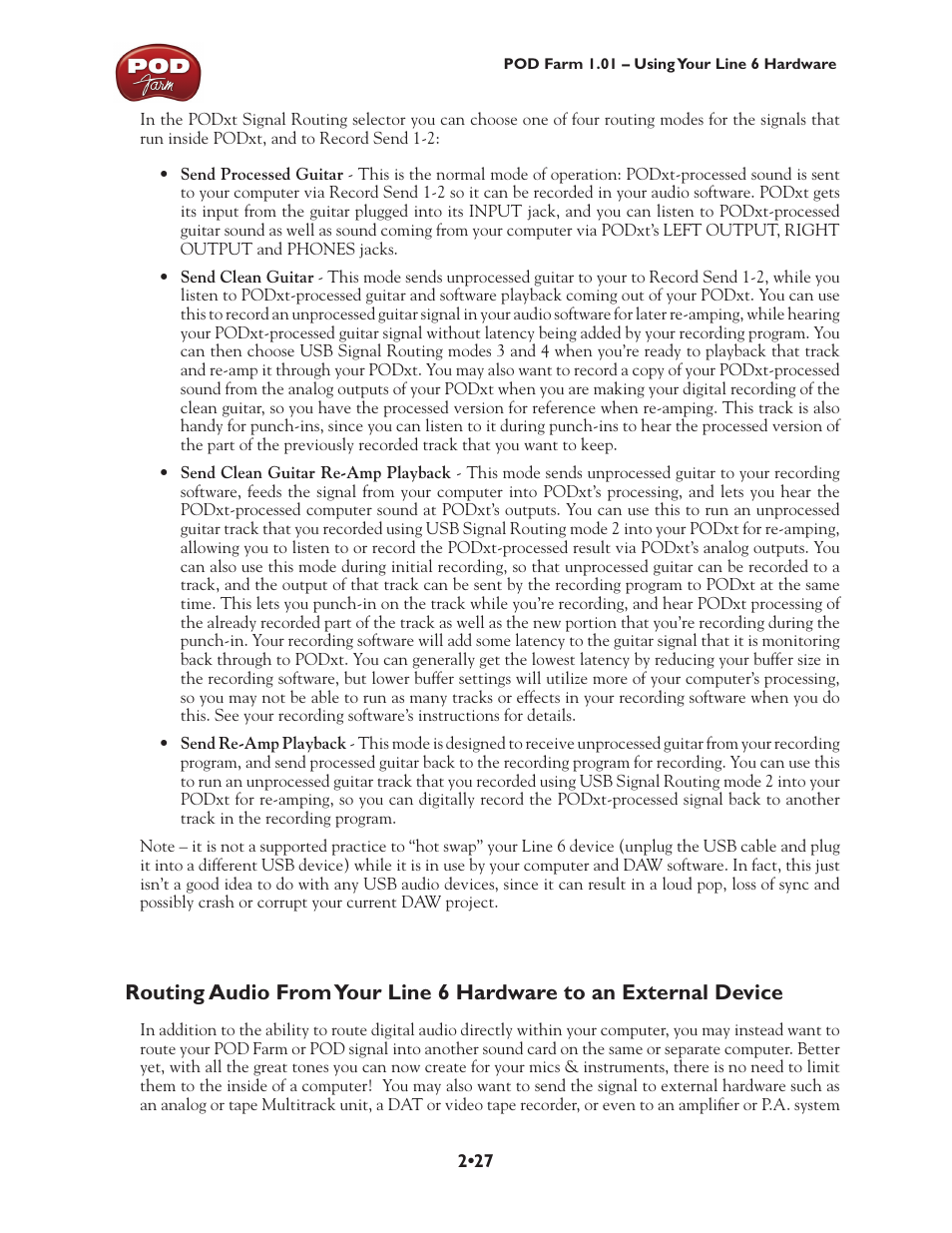 Line 6 POD Farm UX1 User Manual | Page 41 / 177