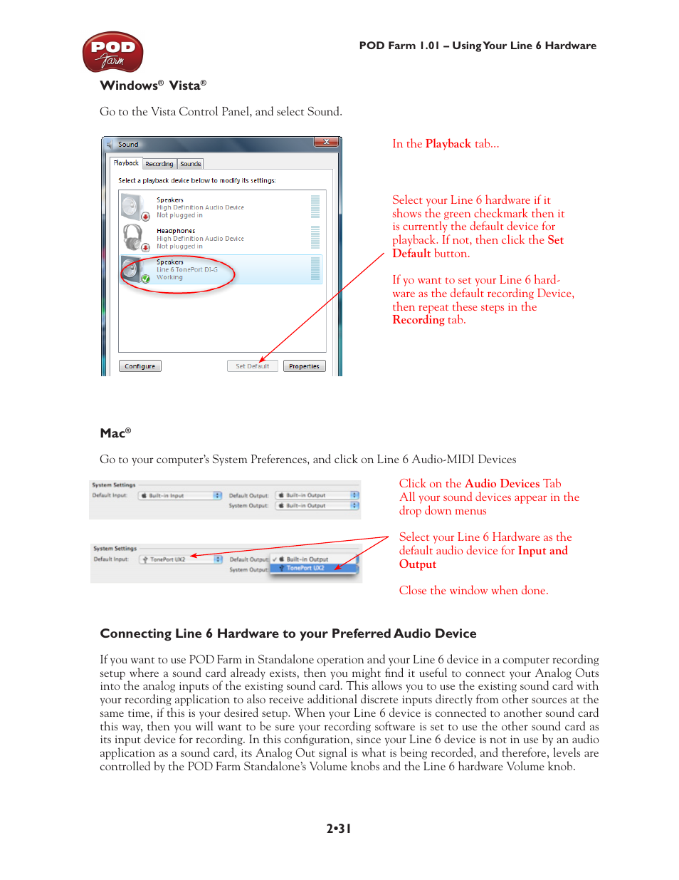 Line 6 POD Farm UX1 User Manual | Page 45 / 177