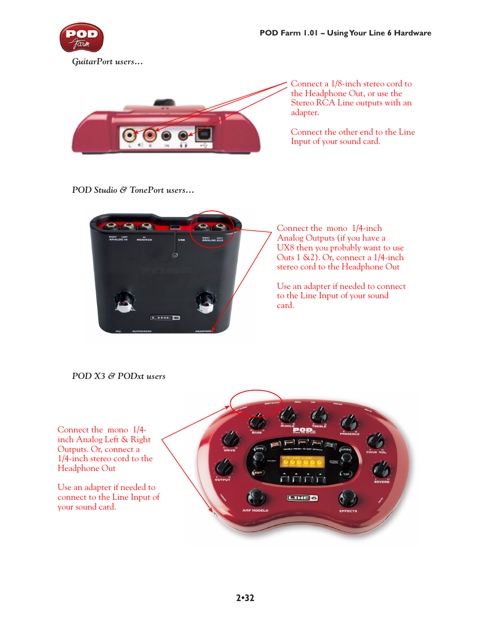 Line 6 POD Farm UX1 User Manual | Page 46 / 177