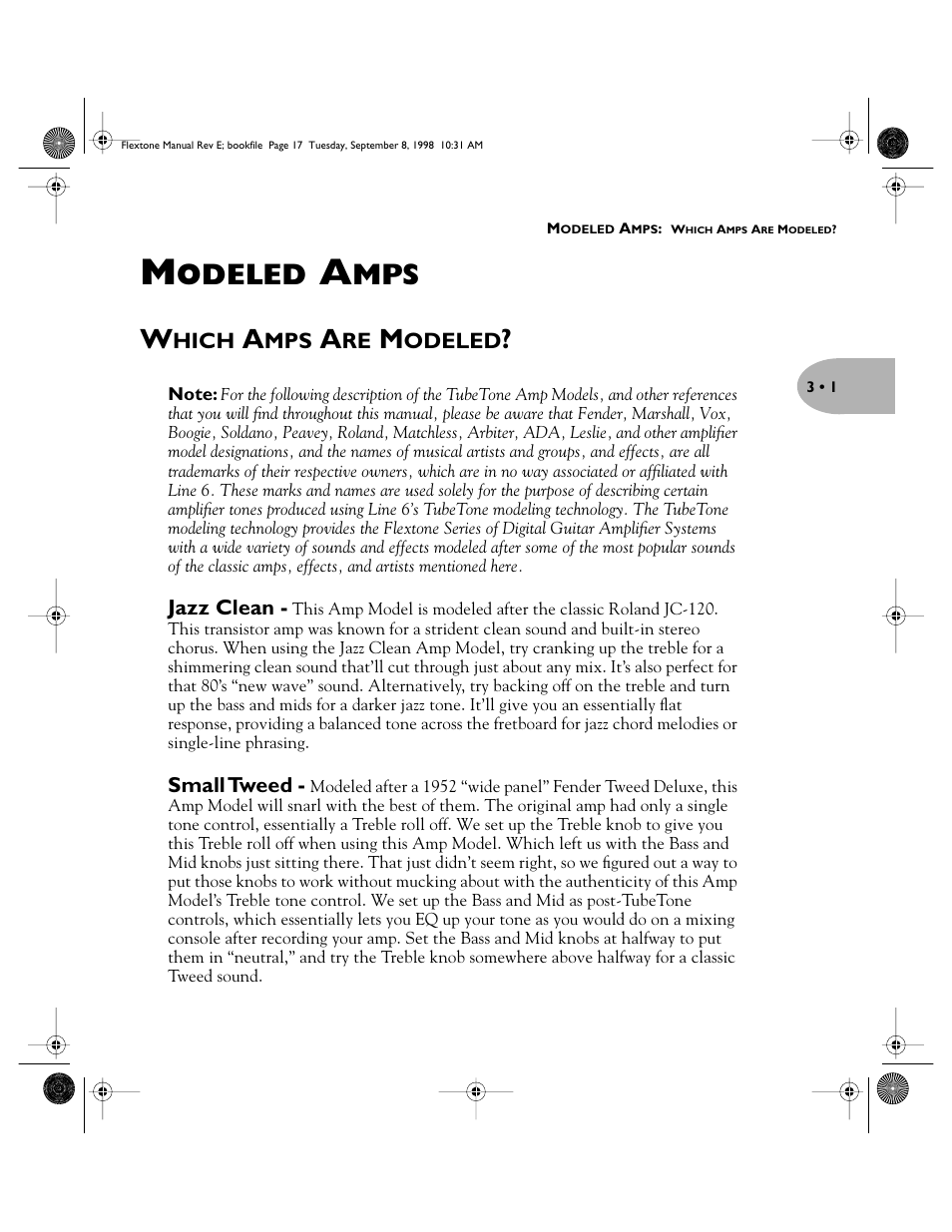 Odeled | Line 6 Flextone Cab 212S User Manual | Page 17 / 66