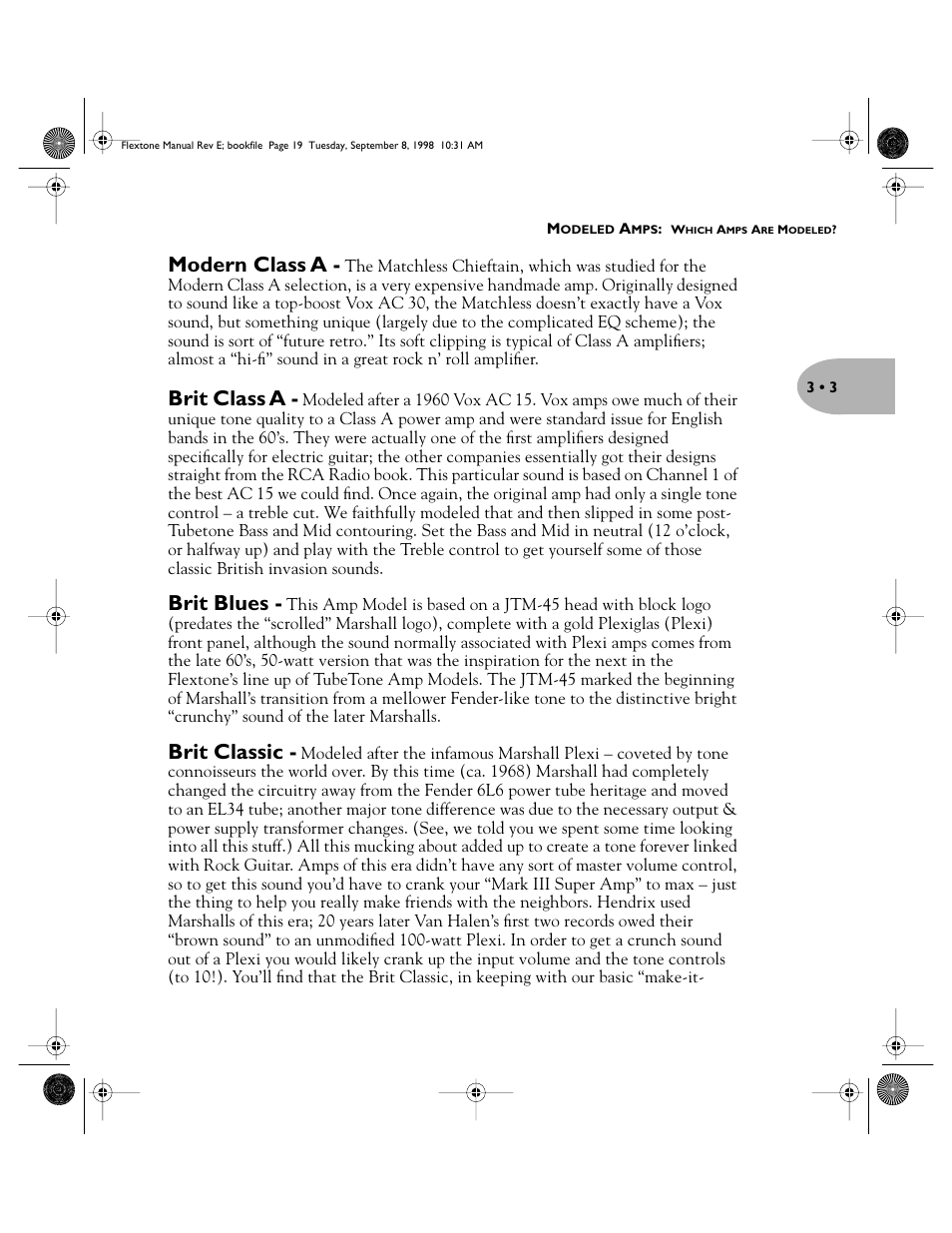 Modern class a, Brit class a, Brit blues | Brit classic | Line 6 Flextone Cab 212S User Manual | Page 19 / 66