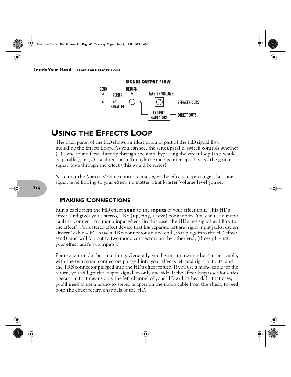 Sing, Ffects | Line 6 Flextone Cab 212S User Manual | Page 42 / 66