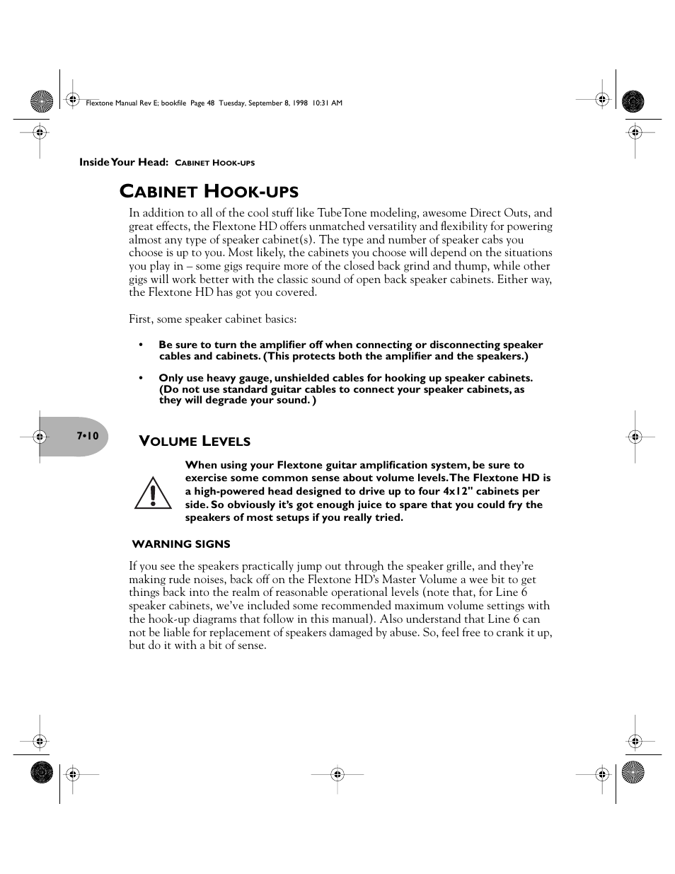 Abinet | Line 6 Flextone Cab 212S User Manual | Page 48 / 66