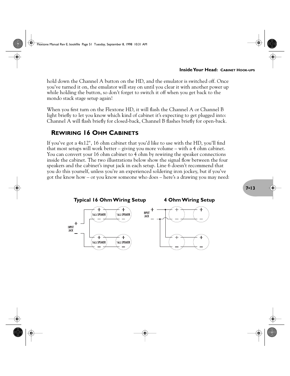 16 o | Line 6 Flextone Cab 212S User Manual | Page 51 / 66