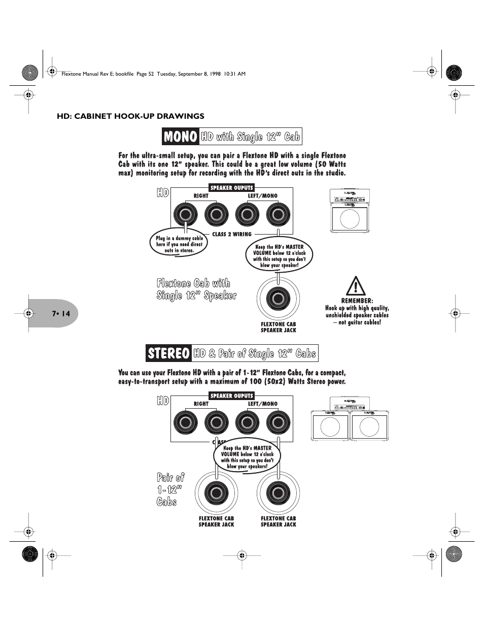 Line 6 Flextone Cab 212S User Manual | Page 52 / 66