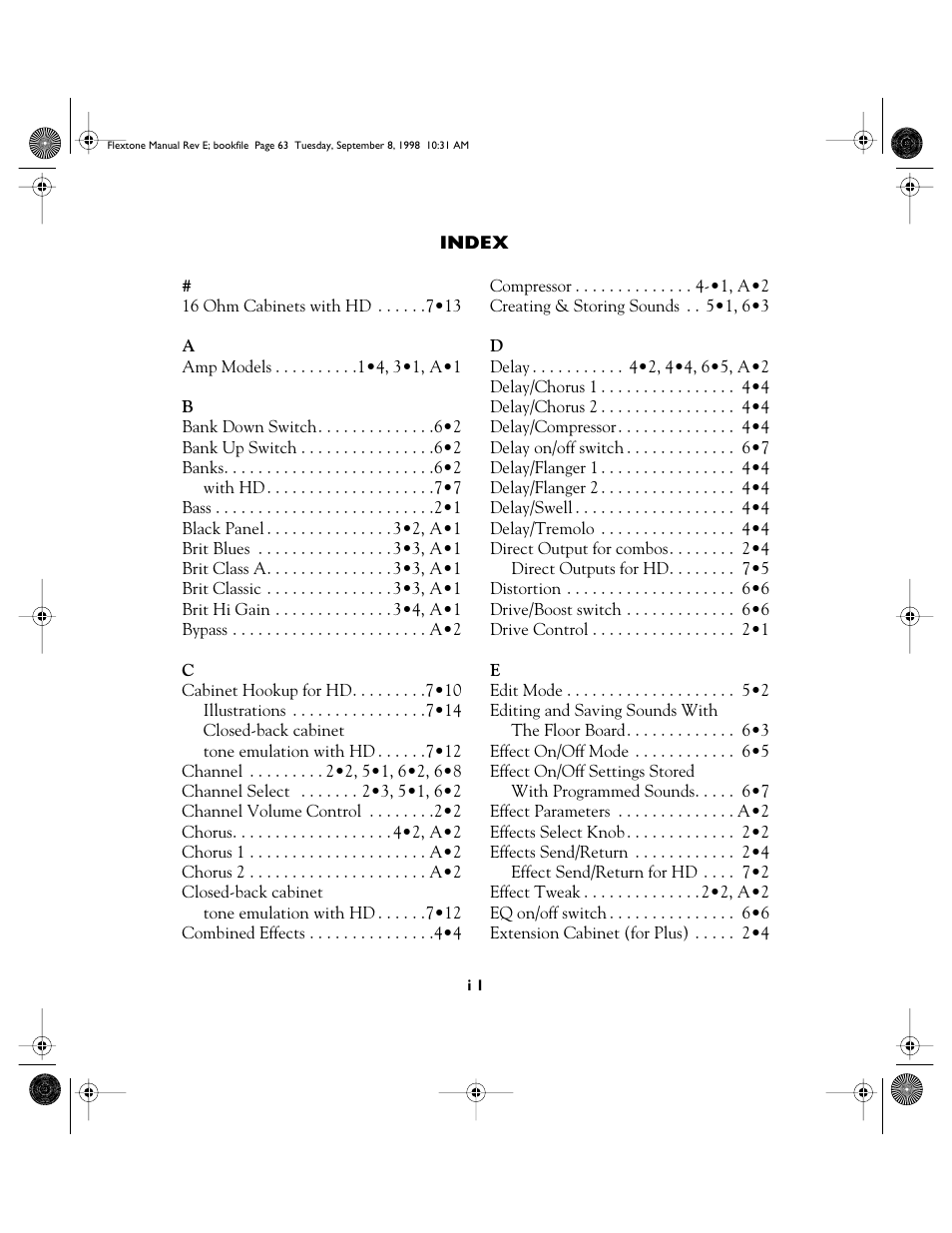 Line 6 Flextone Cab 212S User Manual | Page 63 / 66